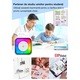 Imprimanta termica portabila, Mini imprimanta portabila, imprimanta autocolanta fara cerneala, mini imprimanta termica fara fir Bluetooth compatibila cu iOS + Android pentru jurnal, memo, fotografie, imprimare Pod Cadouri pentru fete Copii