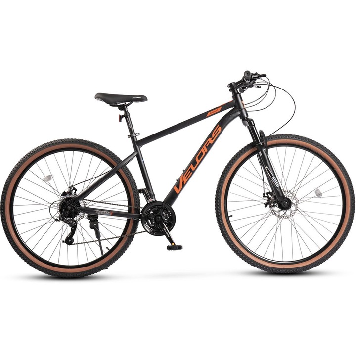 Bicicleta MTB-HT Velors Genius 2.9 V29301A 29", Negru/Portocaliu