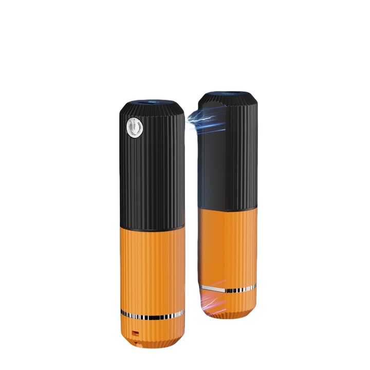 2 x 5000 mAh kézmelegítő készlet, szabadtéri túrázáshoz, 2 zseblámpával, USB-C töltéssel, fájdalomcsillapító kompresszióval, 5 hőfokozattal, narancssárga/fekete