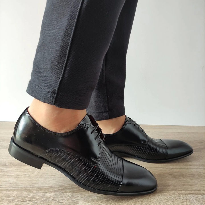 Pantofi Eleganti Barbati Conhpol 8696-0017 Negri - Negru, Negru