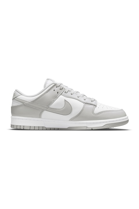 Nike, Pantofi sport din piele Dunk Retro, Alb, Gri deschis, 7