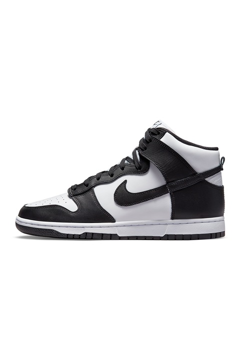Nike, Dunk Retro bőrsneaker, Fehér/Fekete
