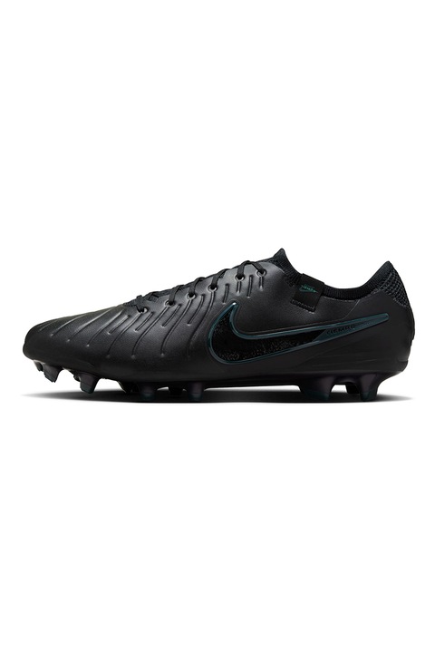 Nike, Pantofi din piele ecologica, pentru fotbal Tiempo Legend 10 Elite, Negru