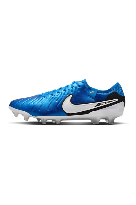 Nike, Pantofi din piele ecologica, pentru fotbal Tiempo Legend 10 Elite, Albastru royal