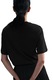 Nike, Tricou de bumbac cu decolteu la baza gatului si logo, Alb/Negru