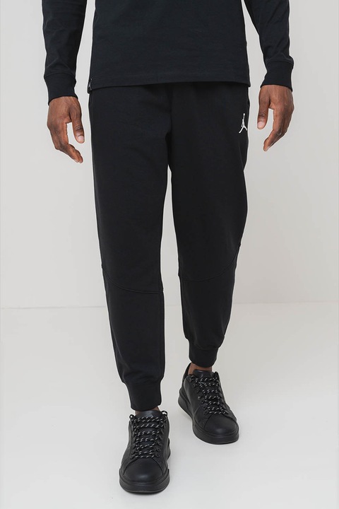 Nike, Спортен панталон с връзка, Черен/Бял, S