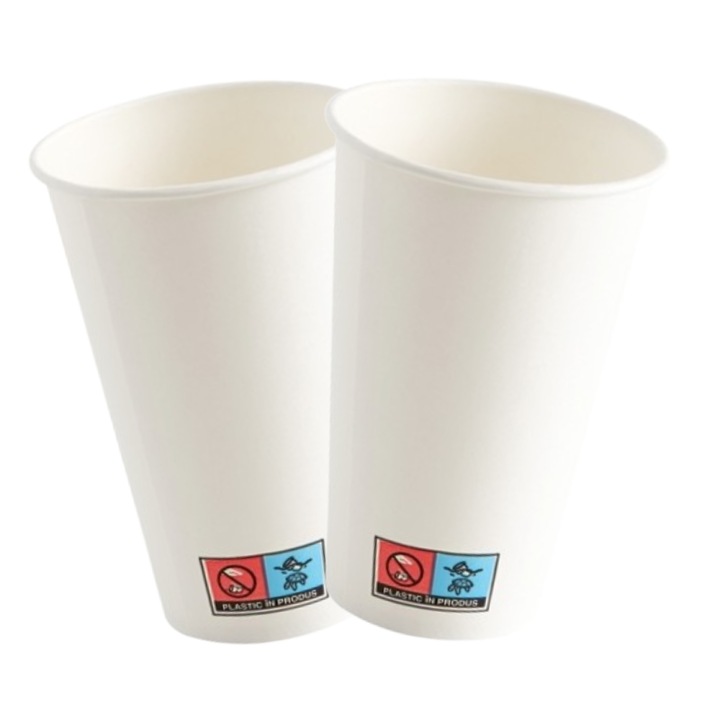 7 oz sima fehér automata papírpoharak