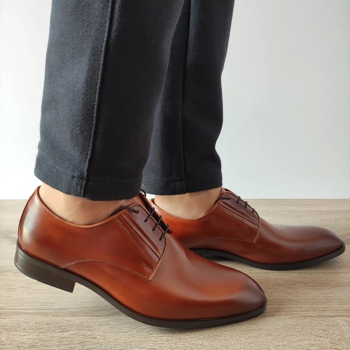 Pantofi Eleganti Barbati Conhpol A140-1946 Maro Coniac - Maro Coniac, Maro deschis