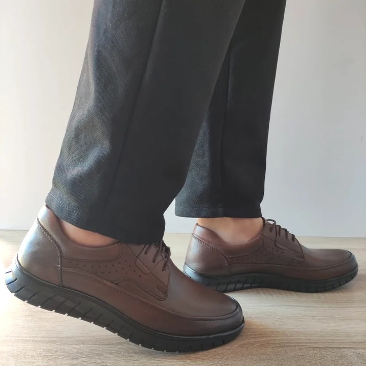 Pantofi Casual Barbati Goretti B64-3640 Maro - Brown, Maro