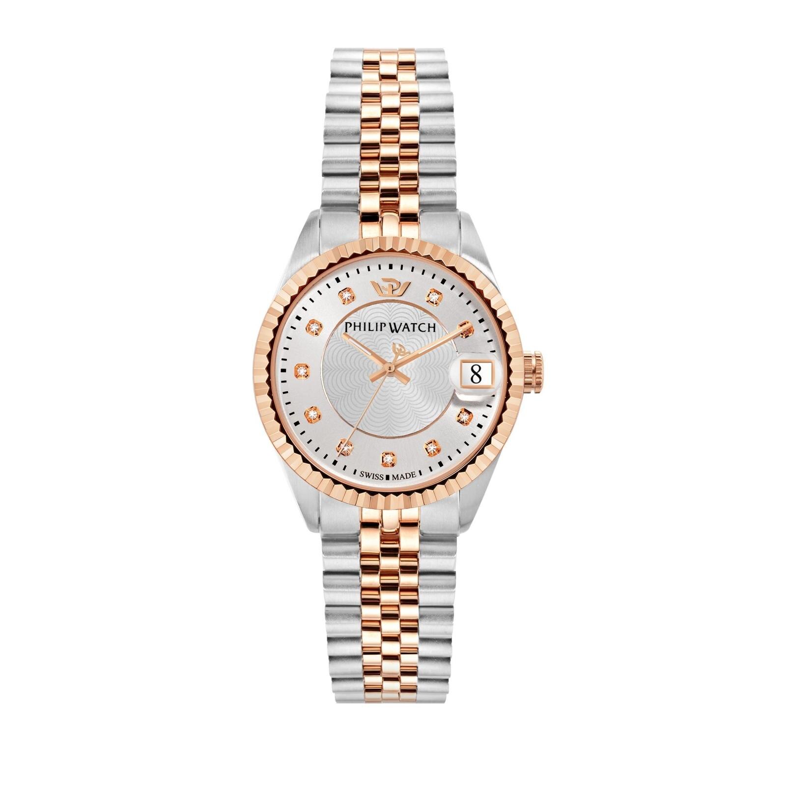 Ceas dama Philip Watch R8253597525 Quartz Argintiu, Rose gold