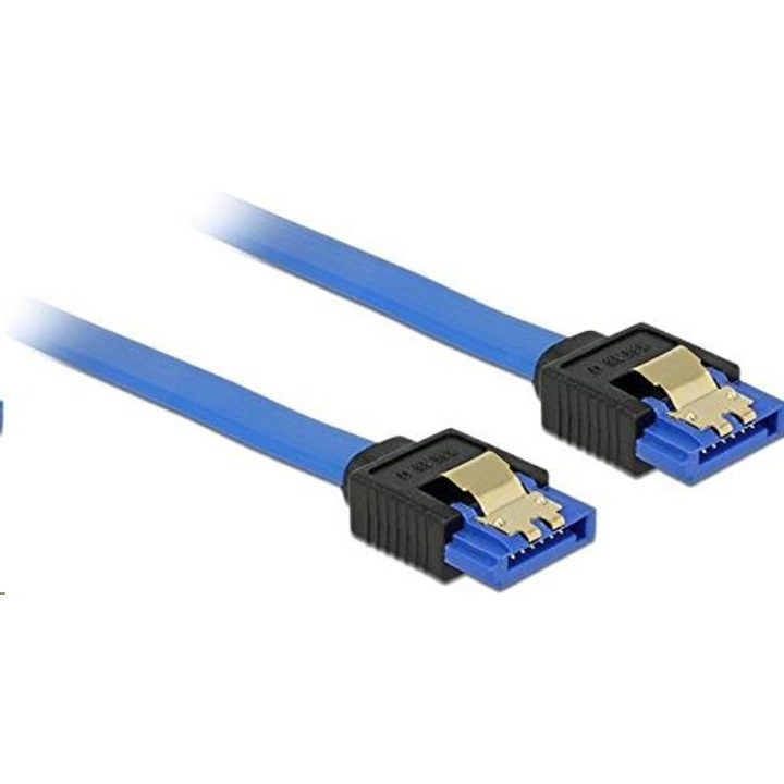 Delock Cable SATA 6 Gb/s receptacle straight->SATA receptacle straight 20cm blue