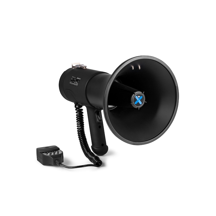 Мегафон, Vonyx MEG075, 75W високоговорител, матово черен – реч, запис, MP3, Bluetooth