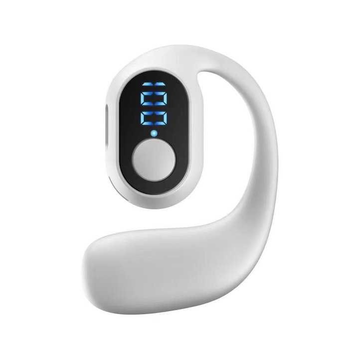 Безжични слушалки, Bluetooth 5.2, бели, 30 часа автономност