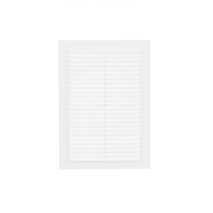 Grila ventilatie, plata, pentru exterior, plastic, 17 x 23.8 cm, alba