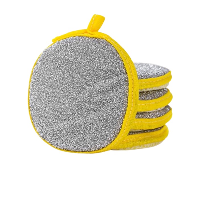 Burete dublu fata Cozevdnt, set 5 bucati, design non-aderent, galben