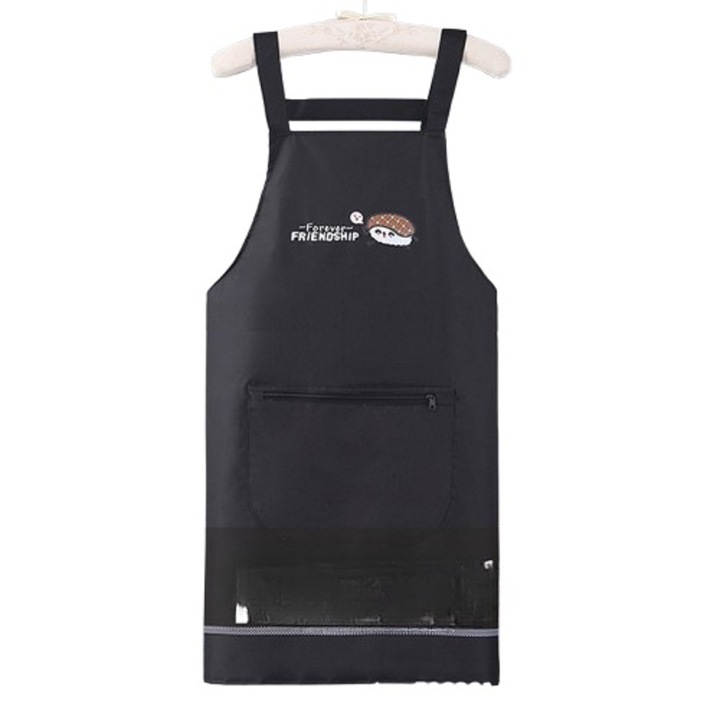 Sorturi bucatarie si gratar, Cozevdnt, sort impermeabil, rezistent la ulei, negru, unisex
