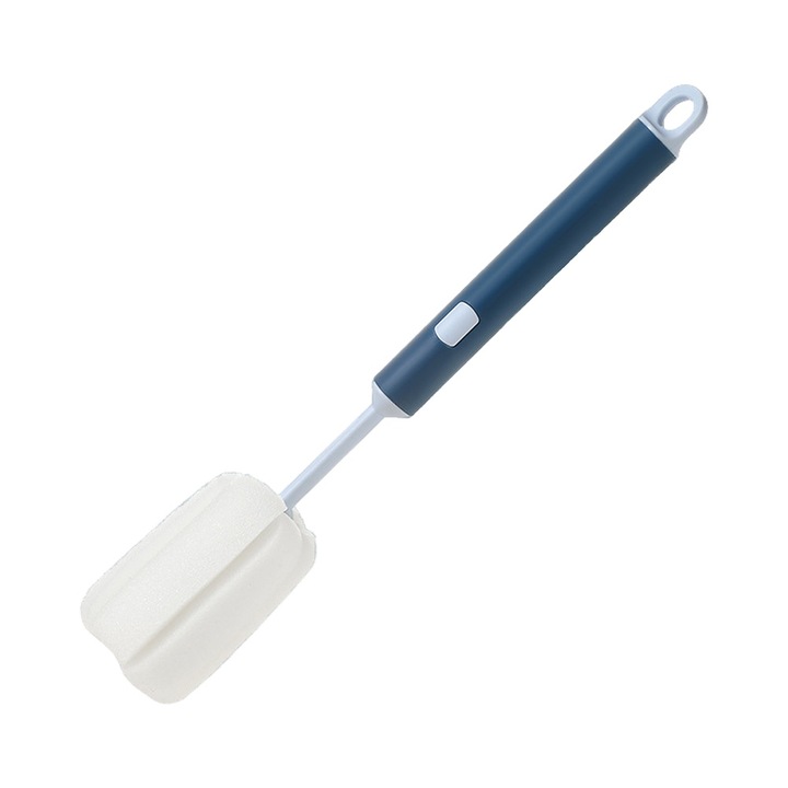 Burete de curatare cu maner lung, Cozevdnt, design compact, burete detasabil, albastru nobiliar