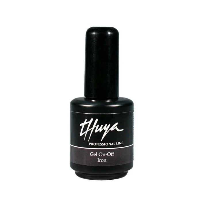 Oja cu gel Thuya Professional Gel On-Off, Iron, Aplicare uniforma, Compatibila cu lampi LED/UV, 14 ml