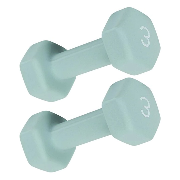 Комплект фитнес гири, 2X3 кг, Метални, 8, 5х19см, 2 броя