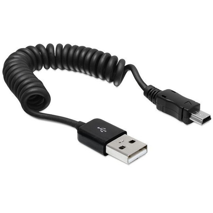Delock кабел, USB/Mini USB, USB 2.0, 20-60см, Черен