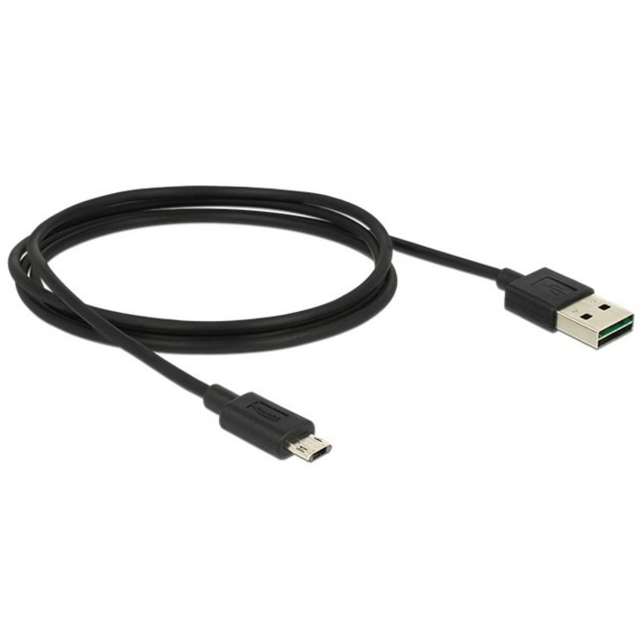 Преходен кабел, DeLock, USB 2.0, 1 m, черен