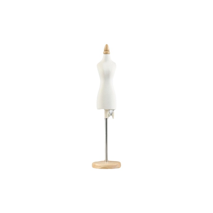 Manechin mini, Cozevdnt, design unisex, parti detasabile, alb, dimensiune compacta