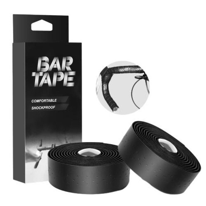 Mansoane bicicleta Enforose, material EVA, design antiderapant, alb-negru, montare usoara