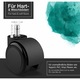 Set de 5 roti pentru scaune de birou, Fokelyi, 10 mm x 22 mm, capacitate 35 kg, culoare neagra