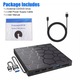 DVD Writer Extern Portabil Slim, weirsuky®, USB 3.0, CD, DVD +/-, RW, Multifunctional, 3x USB-A 2.0, 1x USB-C 3.0, Cititor De Carduri TF SD, Reader DVD Player Compatibil Laptop/Desktop/Macbook/iMac, Windows 11/10/8/7/XP, Linux OS, Mac OS, Negru