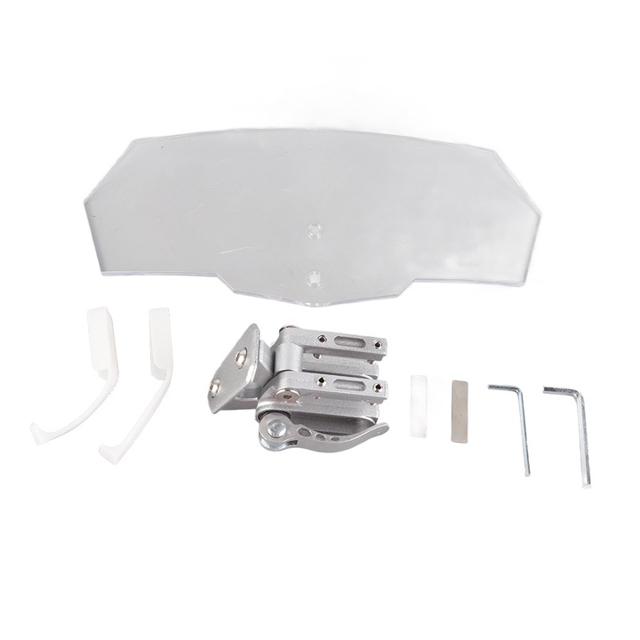 Предно стъкло на мотоциклет Прозрачен цвят Гладки ръбове Универсален дефлектор за вятър за мотоциклет