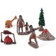 Set figurine animale preistorice, Bizaical, 12 piese, PVC, 2.5x6.5cm