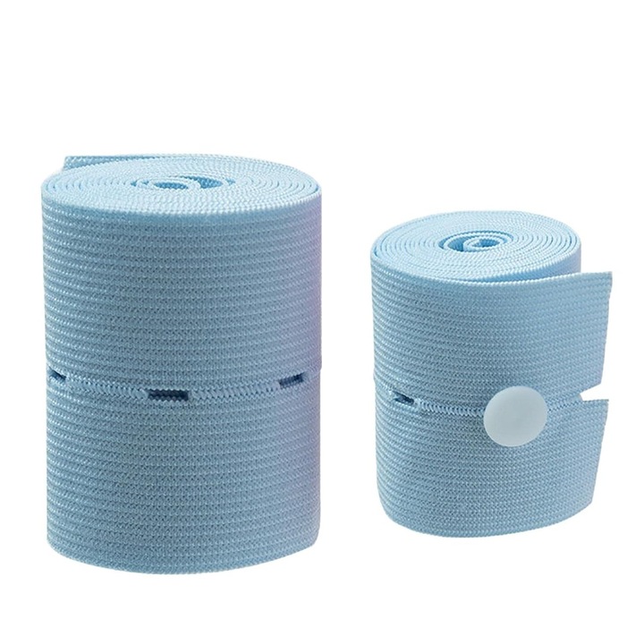 Set 2 Centuri de Monitorizare a Ritmului Cardiac Fetal, Flippy, Material Moale si Elastic, 6 x 130 cm, Albastru