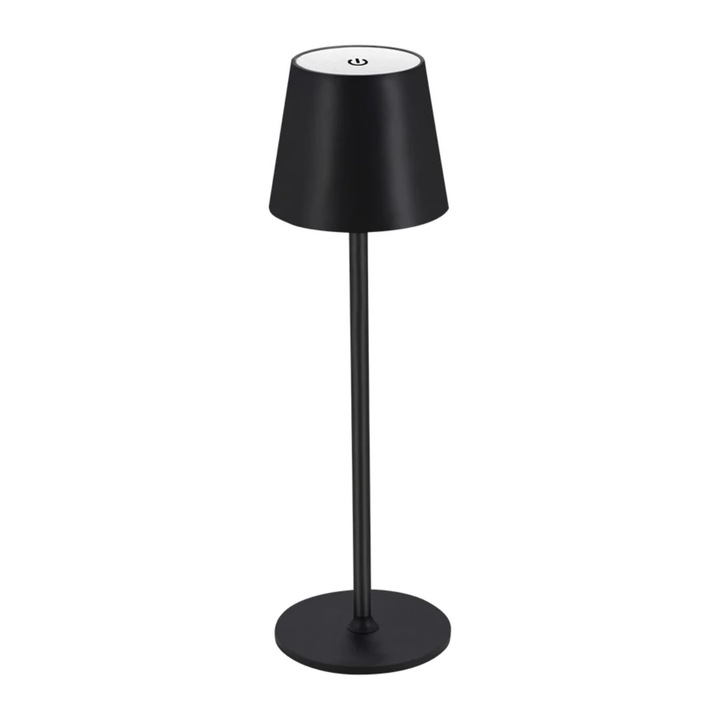 Lampa de birou LED, 3 temperaturi de culoare, control tactil, protectie oculara, 36.5 cm, neagra