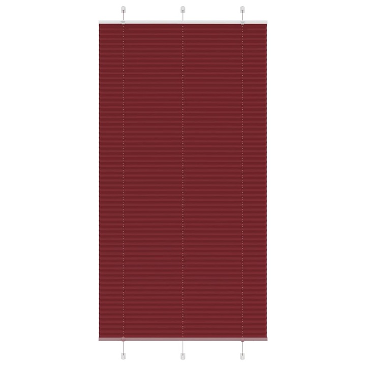 Jaluzea plisata vidaXL, Bordeaux Rosu, 110x200 cm, Latime tesatura 4015264