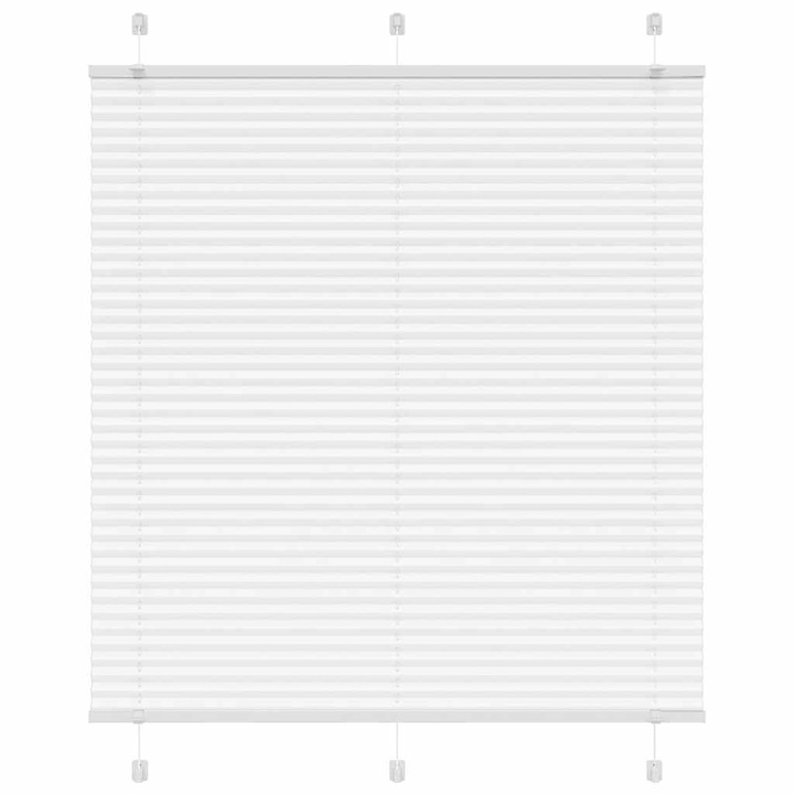 Jaluzea plisata vidaXL, alb, 115x150 cm, Latime tesatura 114,4 cm 4015503