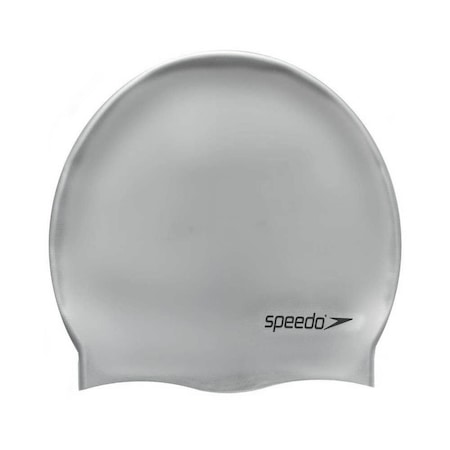 Casca inot adulti din silicon Speedo Plain Flat, one size, argintiu