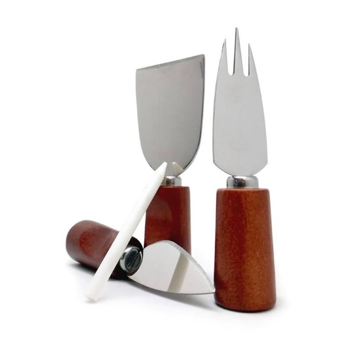 Platou branzeturi cu trei ustensile de taiat Cheese Board Vin Bouquet-FIH014