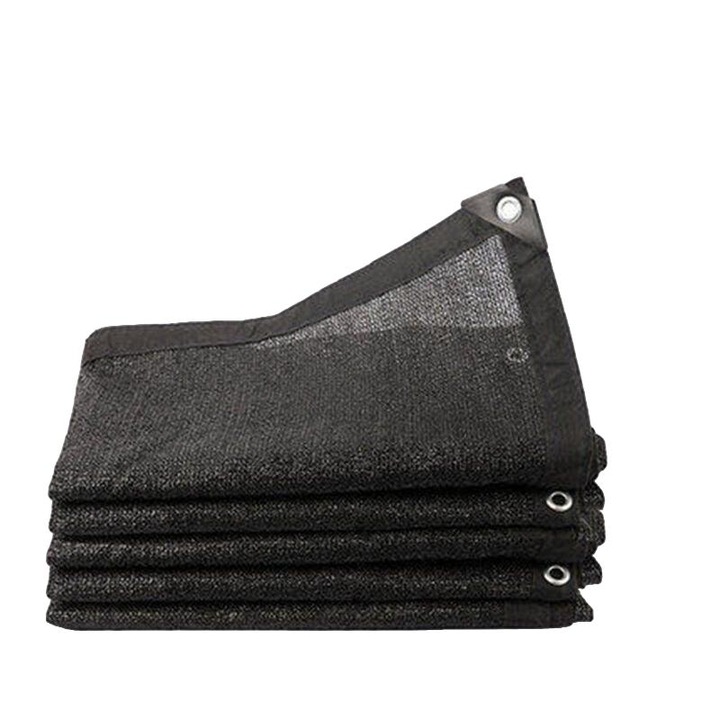 Set plasa de umbrire 3x6m, negru, pentru gradina, acoperire plante, rezistent la vant