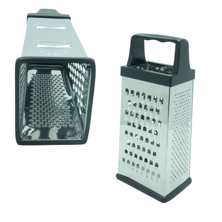 Razatoare metalica cu 4 fete, DECORTREND, Inox, 23x10.5cm, Argintiu