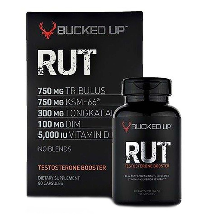 Bucked Up® RUT Testosterone Booster, Formula Avansata pentru Testosteron, 90 cps