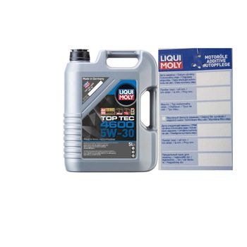 Set ulei motor Liqui Moly Top Tec 4600 5w30 5L si eticheta service Set ulei motor Liqui Moly Top Tec 4600 5w30 5L si eticheta service