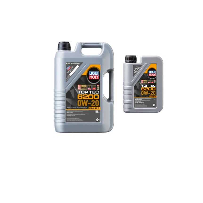 Set ulei motor Liqui Moly Top Tec 6200 0w20 5L+ulei motor Liqui Moly Top Tec 6200 0w20 1L