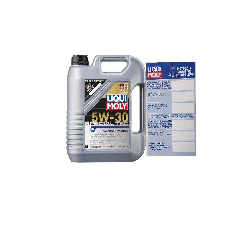 Set ulei motor Liqui Moly Special Tec F 5w30 5L si eticheta service