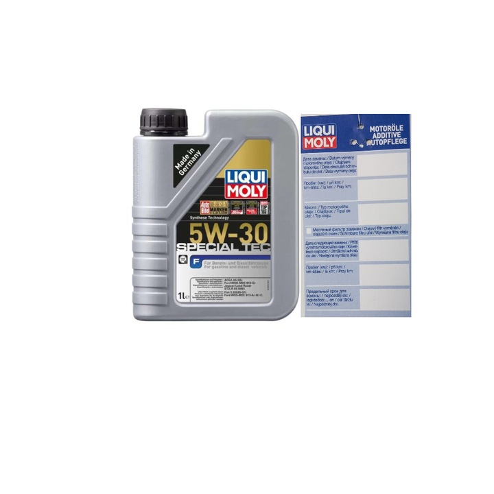 Set ulei motor Liqui Moly Special Tec F 5w30 1L si eticheta service