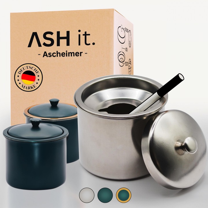 Fém hamutartó fedéllel