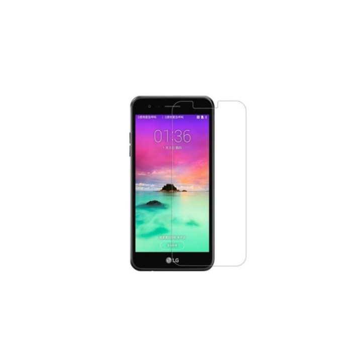 Folie de protectie ecran compatibila cu LG K10 2017, din sticla securizata, Transparenta