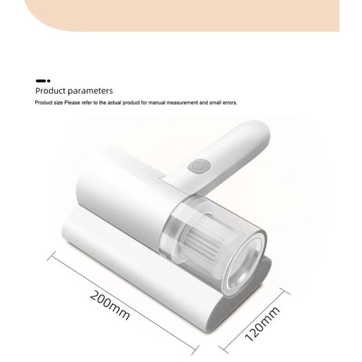 Aspirator portabil AMRINUGL, tehnologie cu pad-uri cu pulsare dubla, functie 3 in 1, pentru saltele, perne, lenjerie si tapiterie