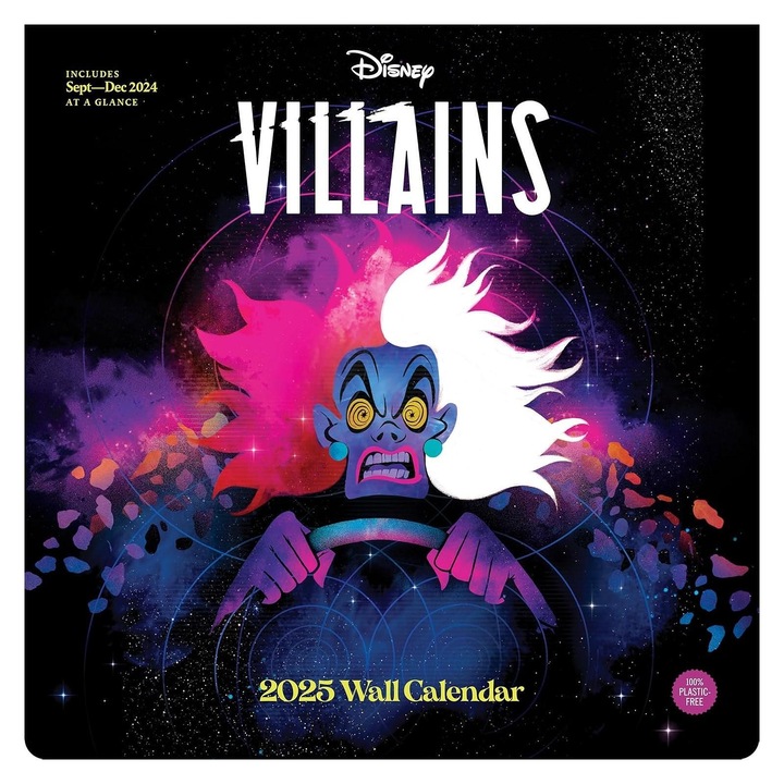 Calendar Disney Villains 2025 Wall Calendar