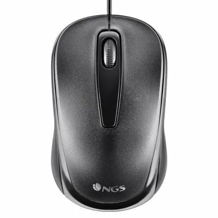 Mouse optic USB cu fir, M-015, 3 butoane, 1200 DPI, negru, 3x8cm