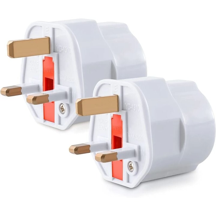 2 db aljzatadapter készlet, UK - G típusú, többfunkciós, fehér